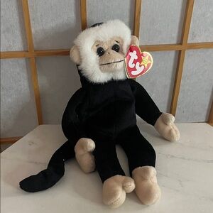 Ty Black and White Monkey Plush Toy